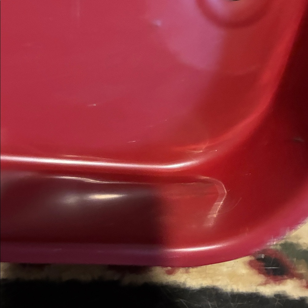 Red Small Kids Wagon Toy- the Handle & Wagon Both Have Dents. - Picture 9 of 10